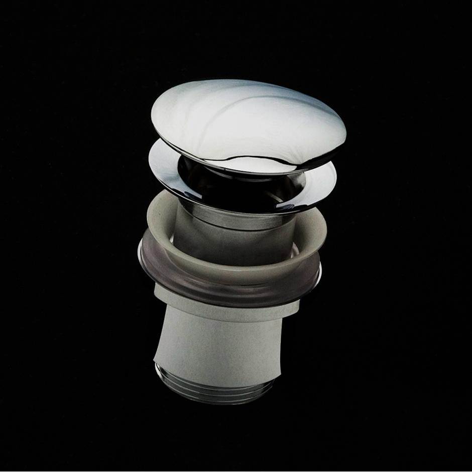 Lacava - Click-clack drain for European lavatories, with round dome cover, no overflow holes. DIAM: 2 5/8'' - Polished Nickel