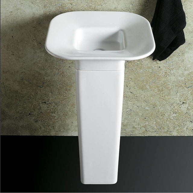 Lacava - Porcelain pedestal for Bathroom Sink #8055, 9'' x 9'', 27 3/8''h - White