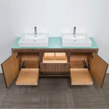 Lacava - Wall-mount under-counter double vanity with 2 drawers and 2 doors  Two-tone finishes are premium class and need to be specified in detail. - Gloss Ardesia