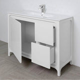Lacava - Free standing under counter vanity with routed finger pulls on two drawers and one door. Bathroom Sink sold separately.Multi-finish combinations are custom. W:39 1/2'', D:17 3/4'', H: 34'' - Matte Olive Green
