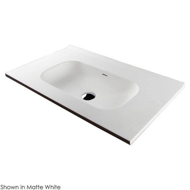 Lacava - Vanity top solid surface sink with overflow. W: 31-3/4'', D: 18-1/8'', H: 5-1/2'' - Gloss White