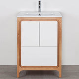 Lacava - Free standing under counter vanity with routed finger pulls on two doors and one drawer. - Gloss Ardesia