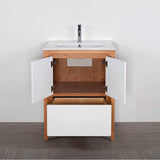 Lacava - Free standing under counter vanity with routed finger pulls on two doors and one drawer. Bathroom Sink sold separately. Multi finish combinations are custom. W: 23 3/4'', D: 17 3/4'', H: 34'' - Matte Olive Green