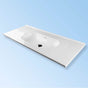 Lacava - Vanity top solid surface sink with overflow W: 48'' D: 18'' H: 5 1/2'' - Matte White Solid Surface