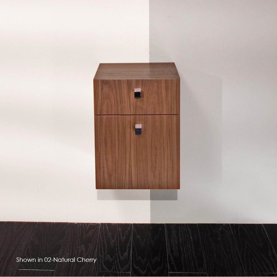 Lacava - Wall-mount or free-standing cabinet with two drawers, polished chrome pulls included. 13 3/8''W, 13 3/8''D, 17 3/4''H - Gloss Ardesia