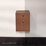 Lacava - Wall-mount or free-standing cabinet with two drawers, polished chrome pulls included. 13 3/8''W, 13 3/8''D, 17 3/4''H - Gloss Ardesia