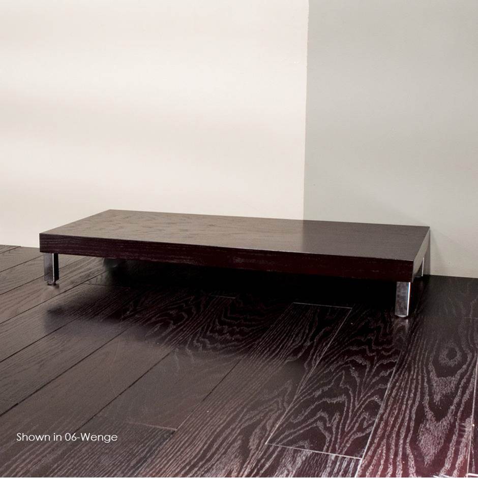 Lacava - Free-standing bench with polished stainless steel legs, 39 3/8''W, 17 3/4''D, 5 1/2''H - Gloss Ardesia