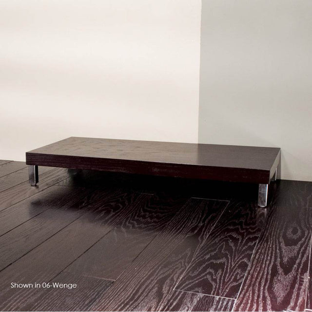 Lacava - Free-standing bench with polished stainless steel legs, 39 3/8''W, 17 3/4''D, 5 1/2''H - Gloss Ardesia