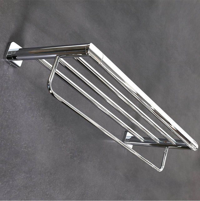 Lacava - Wall-mount towel rack with a towel bar, made of chrome plated brass. W: 23 5/8'', D: 9 3/8'', H: 4 3/4''. - Polished Chrome