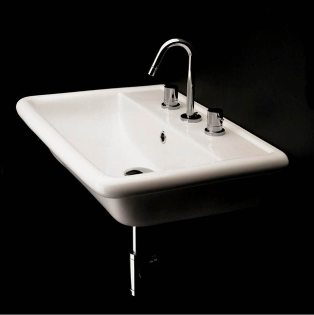 Lacava - Wall-mount porcelain Bathroom Sink with an overflow - White
