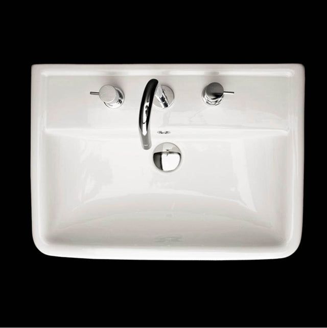Lacava - Wall-mount porcelain Bathroom Sink with an overflow - White