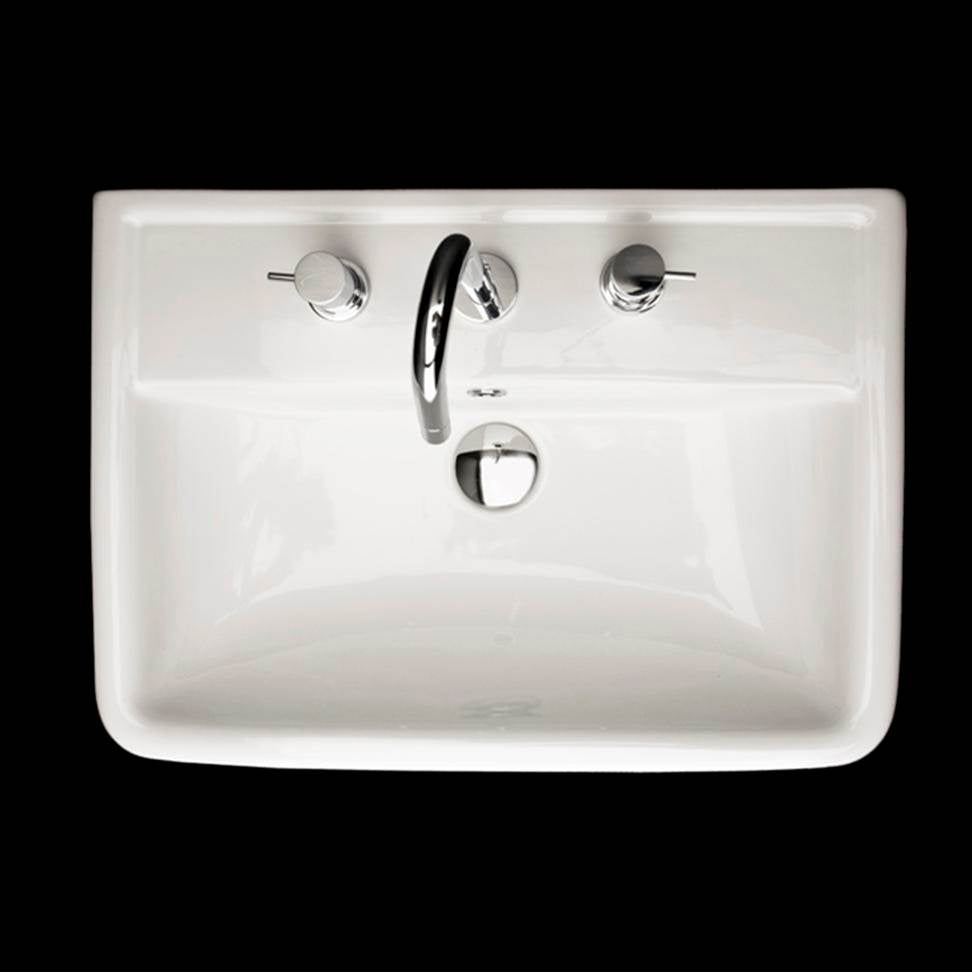 Lacava - Wall-mount porcelain Bathroom Sink with an overflow - White