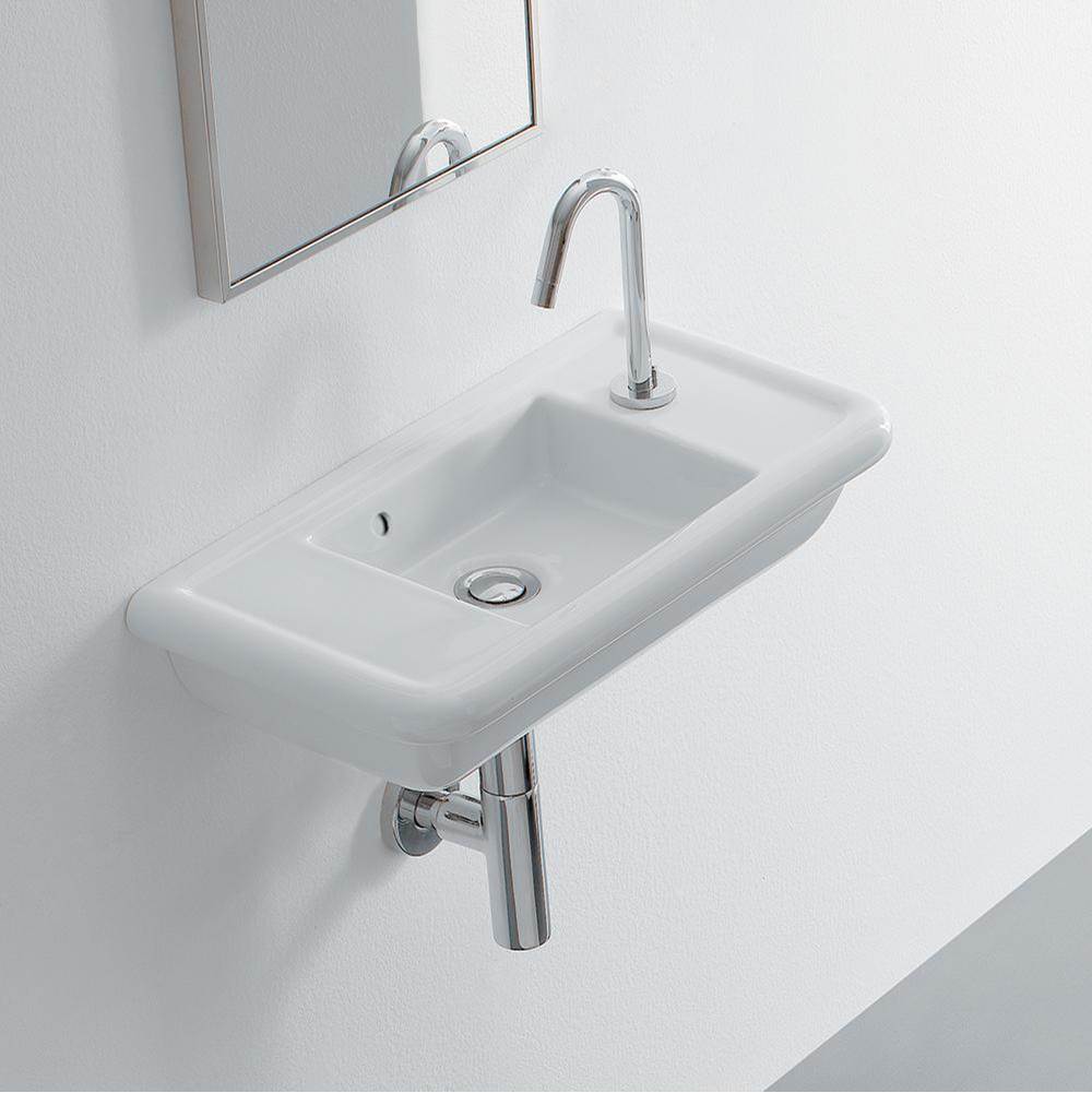 Lacava - Wall-mount porcelain sink with an overflow W: 22'' D: 11'' H: 6'' - White