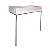 Lacava - Floor-standing metal console stand for ADA-compliant installation, made of stainless steel or brass. It must be attached to wall. Sink 5460 sold separately. Shipping class 4. Former code: 5460L-ADA. - Polished Stainless Steel