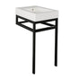 Lacava - Floor-standing metal console stand with a towel bar (Bathroom Sink 5066A sold separately), made of stainless steel or brass. - Powder Coated Brass