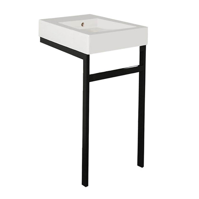 Lacava - Floor-standing metal console stand with a towel bar (Bathroom Sink 5066 sold separately), made of stainless steel or brass. - Powder Coated Brass