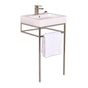 Lacava - Floor-standing stainless steel console stand with a towel bar in the front and sides , 19''W, 17''D, 35''H. Washbasin 5035 sold separately. - Matte White Powder Coat