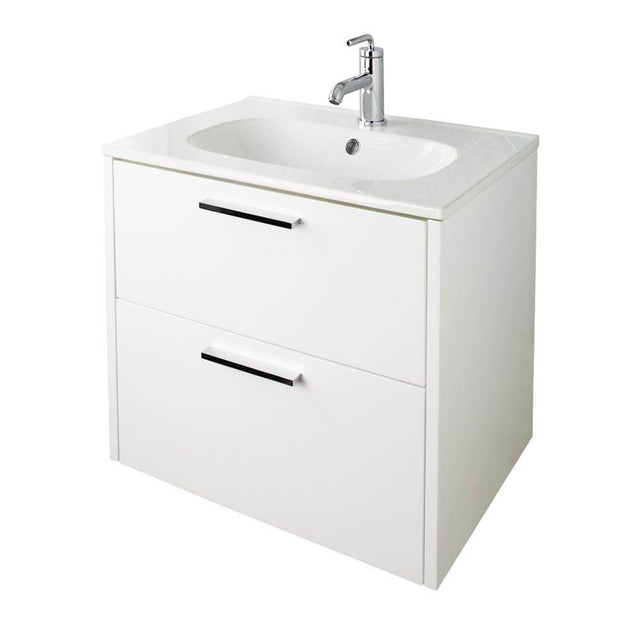 Lacava - Wall-mount under-counter vanity with two drawers, sink 8075 sold separately.  W: 23 1/4'', D: 17 5/8'', H: 20'' - Matte White
