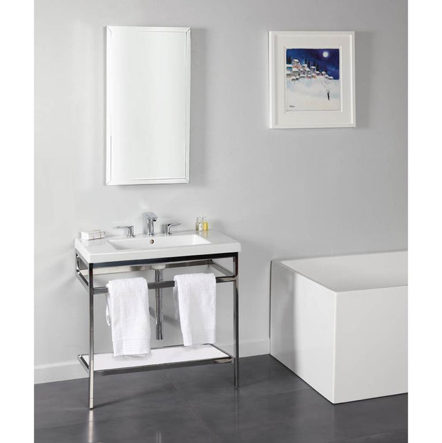 Lacava - Optional solid surface shelf for  metal console stand with a towel bar AQQ-BX-40 - Powder Coated Brass