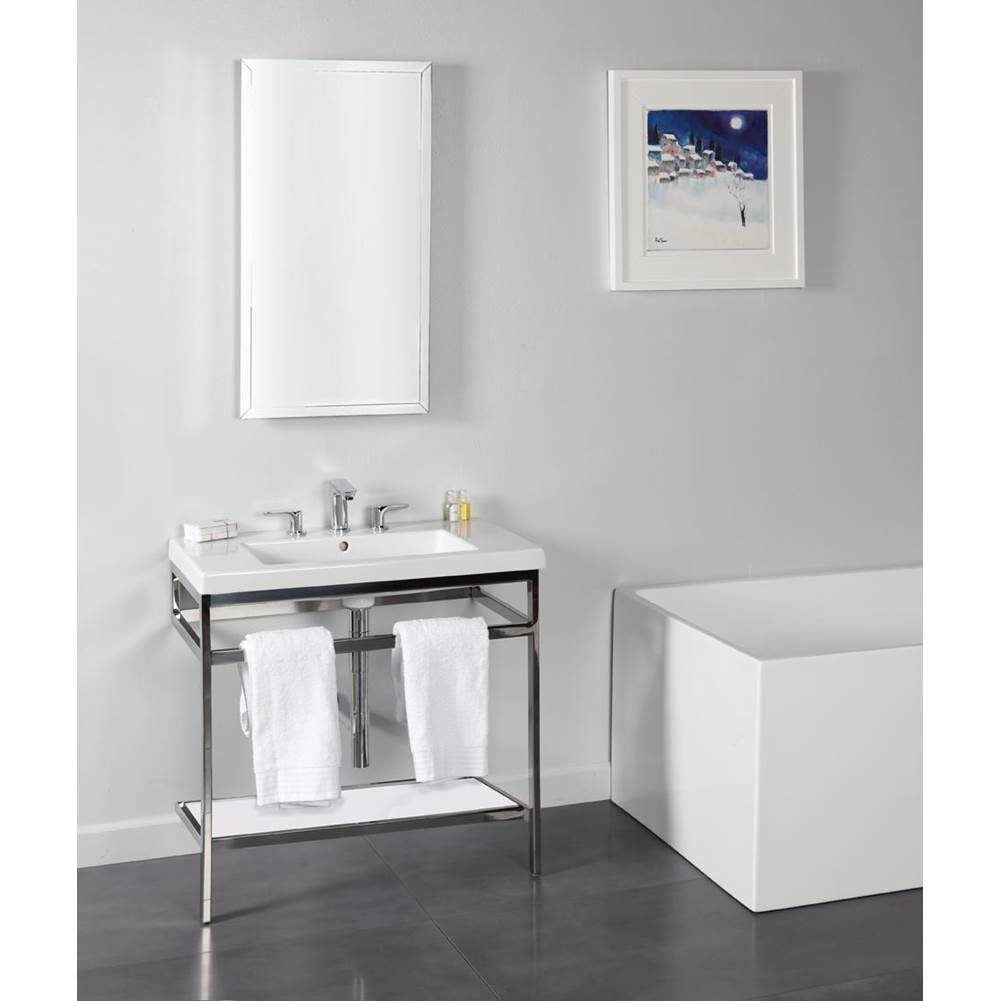 Lacava - Optional solid surface shelf for  metal console stand with a towel bar AQQ-BX-40 - Matte Black