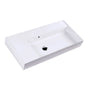 Lacava - Wall-mount or vanity top porcelain sink with an overflow and a deck on the right-hand or left-hand side - White