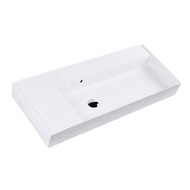 Lacava - Wall-mounted or vessel porcelain washbasin with overflow - White