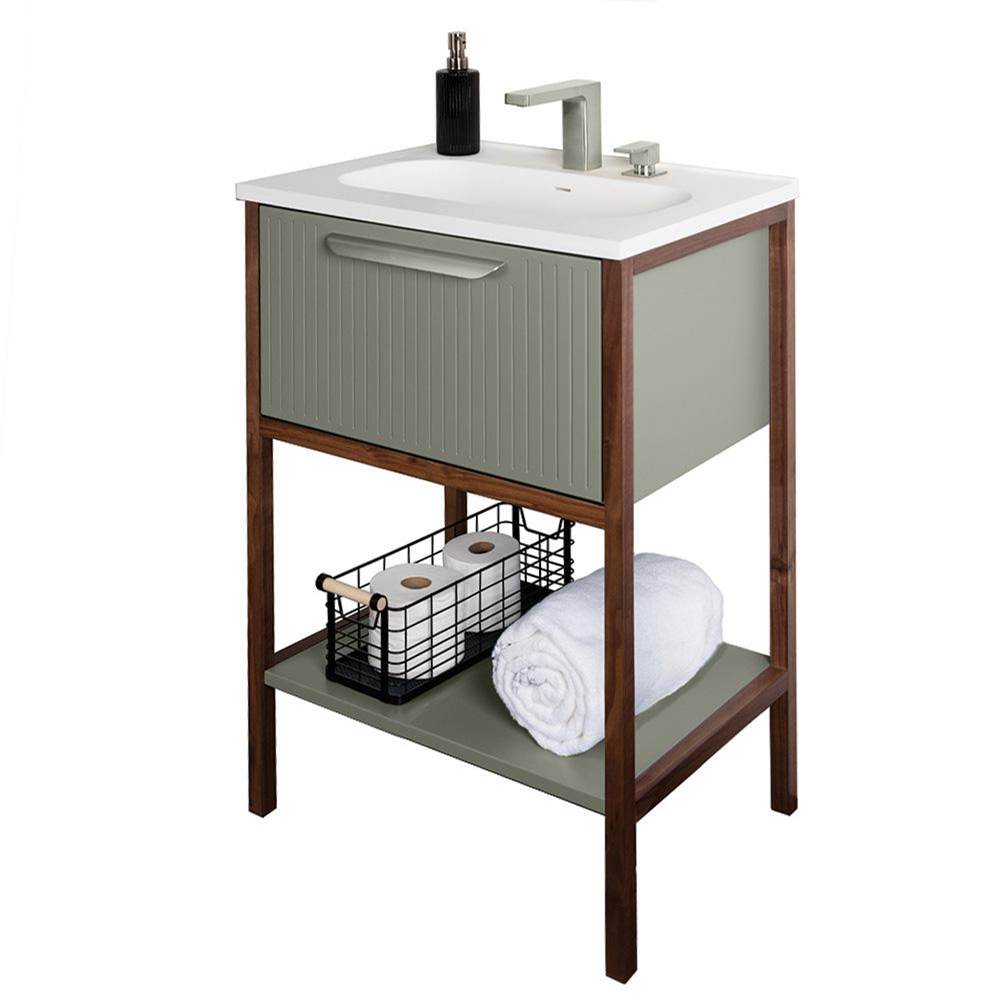 Lacava - Optional fluted detailing - front side only of BRI-F-24 vanity - Fluttini Detailing Front Side