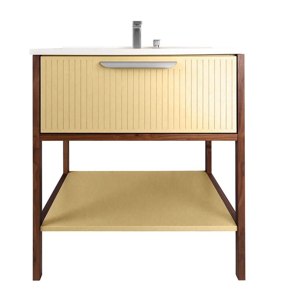 Lacava - Optional fluted detailing - front side only of BRI-F-32 vanity - Fluttini Detailing Front Side