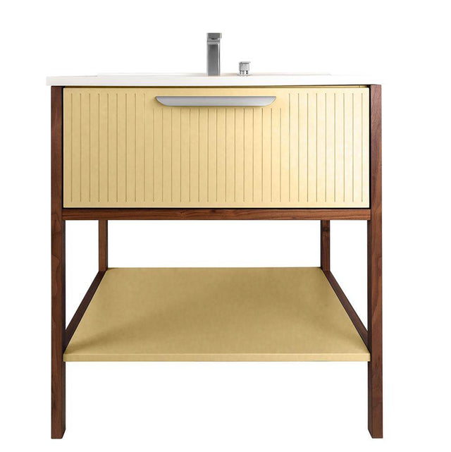 Lacava - Optional fluted detailing - front side only of BRI-F-32 vanity - Fluttini Detailing Front Side