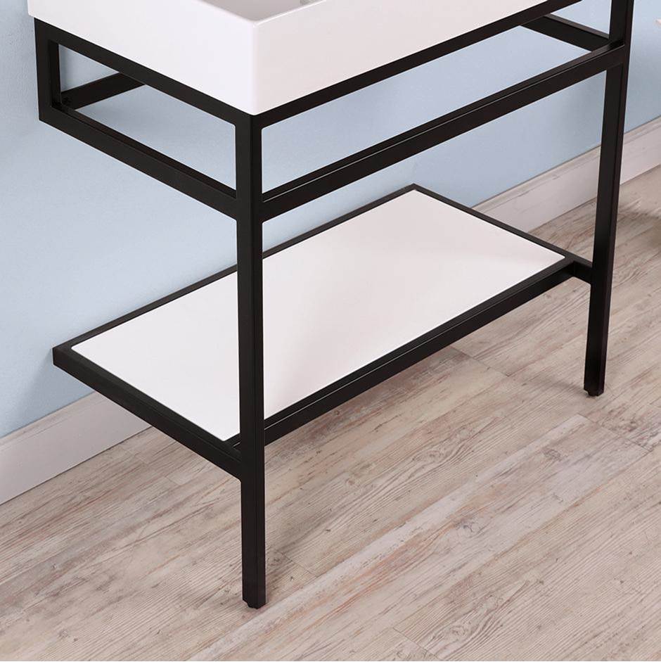 Lacava - Optional solid surface shelf for floor-standing metal console stand AQS-BX-40 - Powder Coated Brass