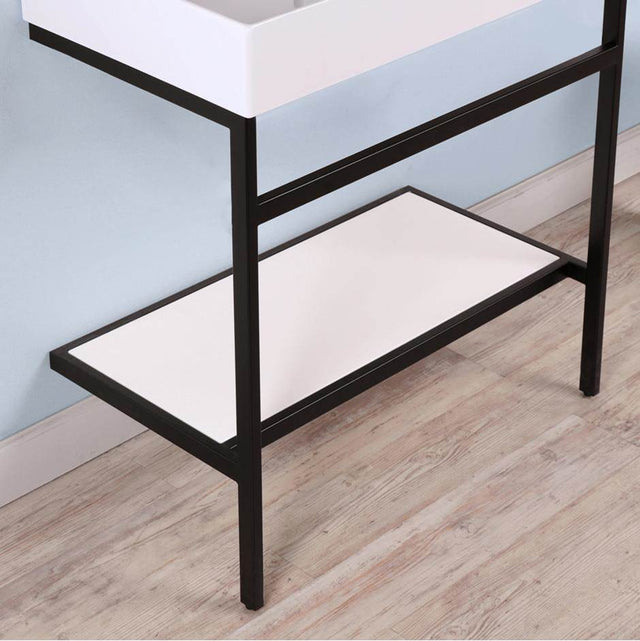 Lacava - Optional solid surface shelf for metal console stand AQG-FR-24 - Matte White
