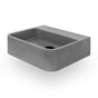 Lacava - Wall-mount or vanity top sink made of concrete, no overflow.  W: 22'', D: 18'', H: 6''.  No faucet holes.  Bracket BR1715 for wall-mount installation sold separately. - Sun