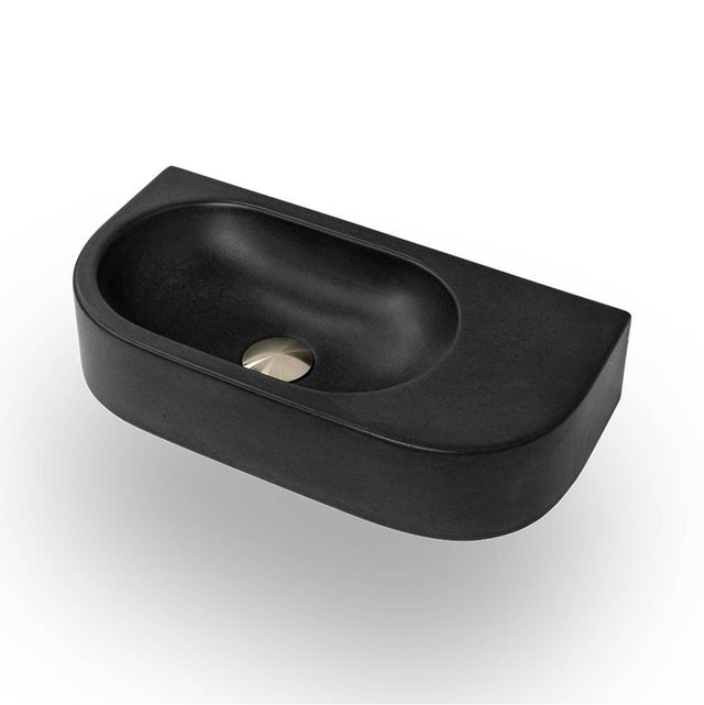 Lacava - Wall-mount or above-counter concrete sink without an overflow.   W: 21-3/4'', D: 10-5/8'', H: 5-3/8''.  One Faucet hole.  Bracket BR1708 for wall-mount installation sold separately. - Sand