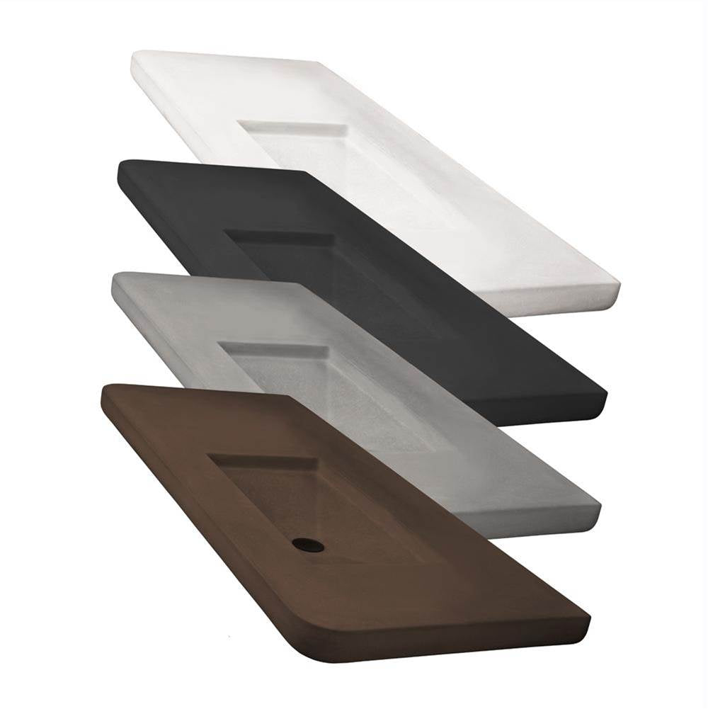 Lacava - Vanity top sink made of concrete no overflow, used with NTR-FF-50 console stand - Moss