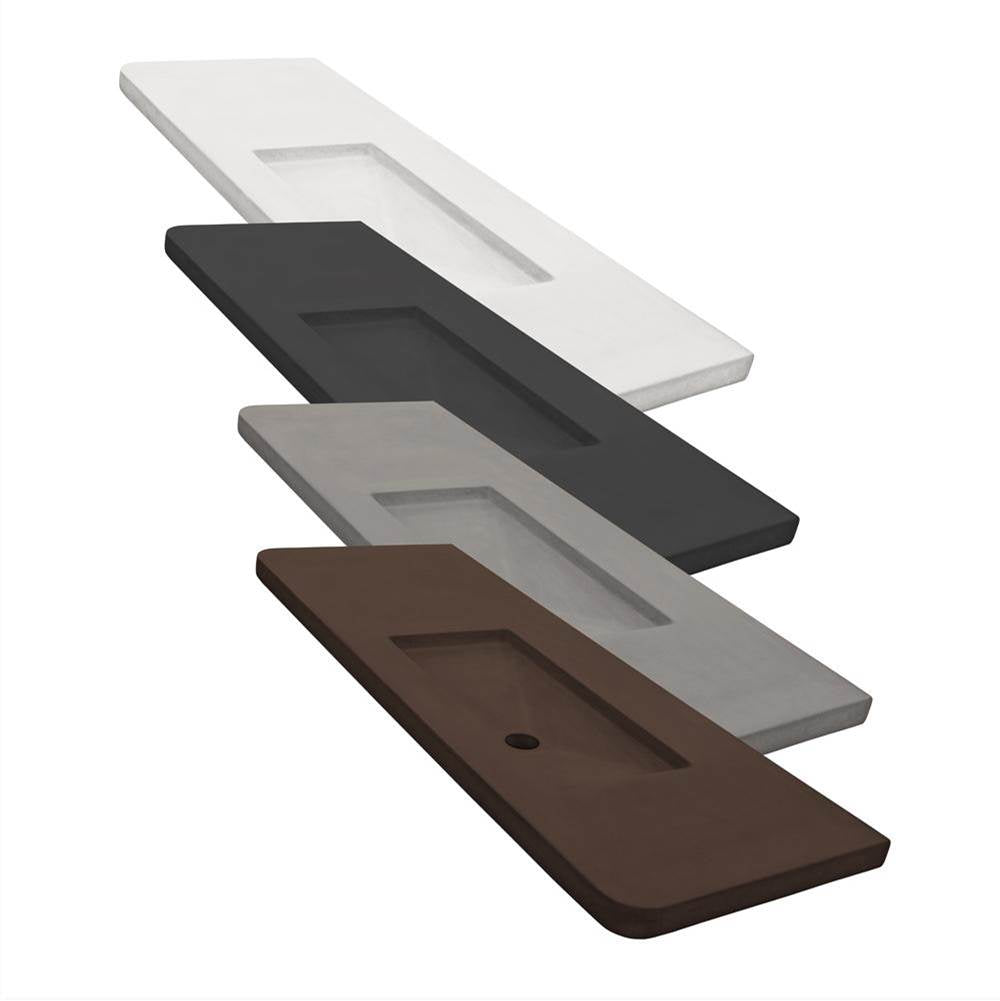 Lacava - Vanity top sink made of concrete no overflow, used with NTR-FF-66 or NTR-ADA-66 console stand - Slate