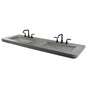 Lacava - Vanity top sink made of concrete, no overflow. W: 68'', D: 23'', H: 3'' - Charcoal