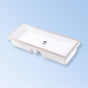 Lacava - Under-counter porcelain Bathroom Sink with an overflow, unglazed exteri. 35 1/2''W, 13 7/8''D, 6''H - Matte Black