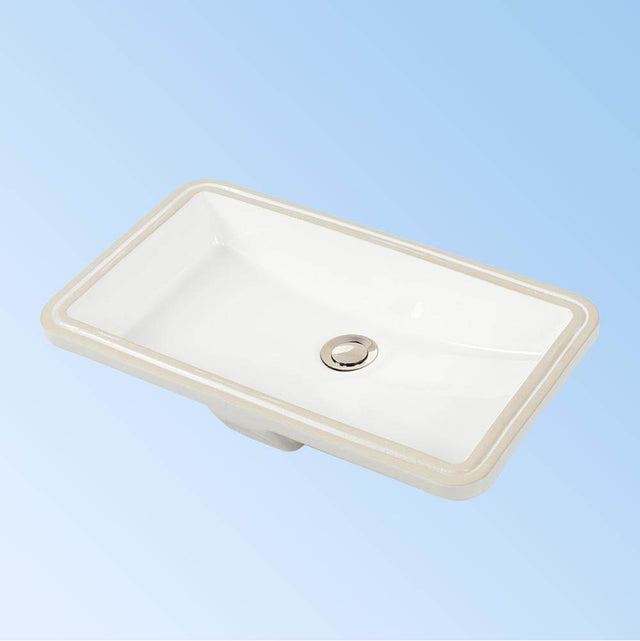 Lacava - ADA under-counter porcelain sink with an overflow. W:21'', D:12'', H: 5 3/4'' - White
