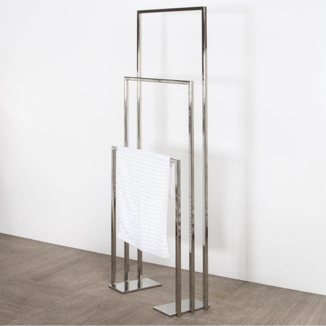 Lacava - Floor-mount triple towel stand made of stainless steel, fixing floor kit included. W: 19 3/4''D: 9'' H: 55 1/8'' - Brass Powder Coated