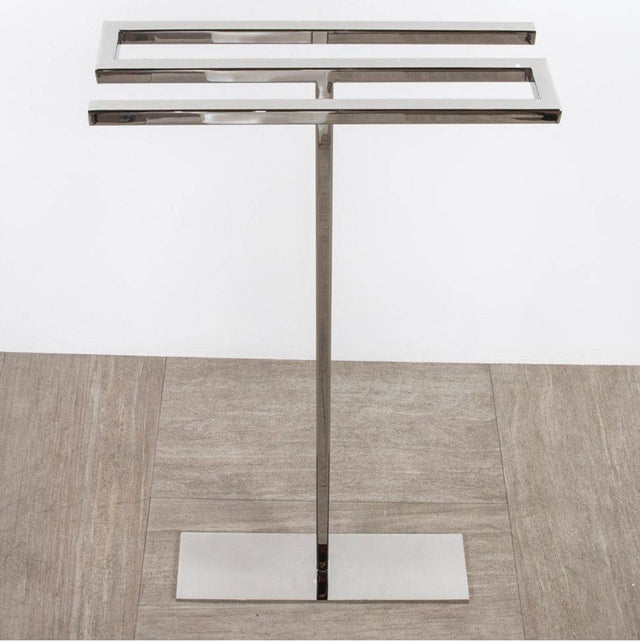 Lacava - Floor-mount triple towel stand made of stainless steel, fixing floor kit included. W: 18'' D: 6''H: 38'' - Matte White