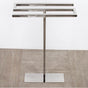 Lacava - Floor-mount triple towel stand made of stainless steel, fixing floor kit included. W: 18'' D: 6''H: 38'' - Brass Powder Coated