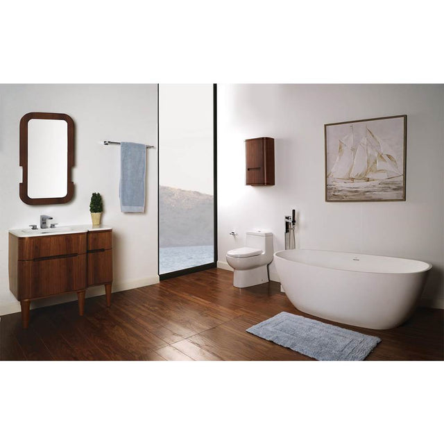 Lacava - Wall-mount under counter vanity with three routed finger pull drawers . - Gloss Ardesia