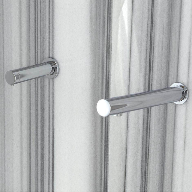 Lacava - Wall-mount single-hole electronic soap dispenser. SPOUT: 4 3/4'', DIAM: 1 3/4''. - Titanium
