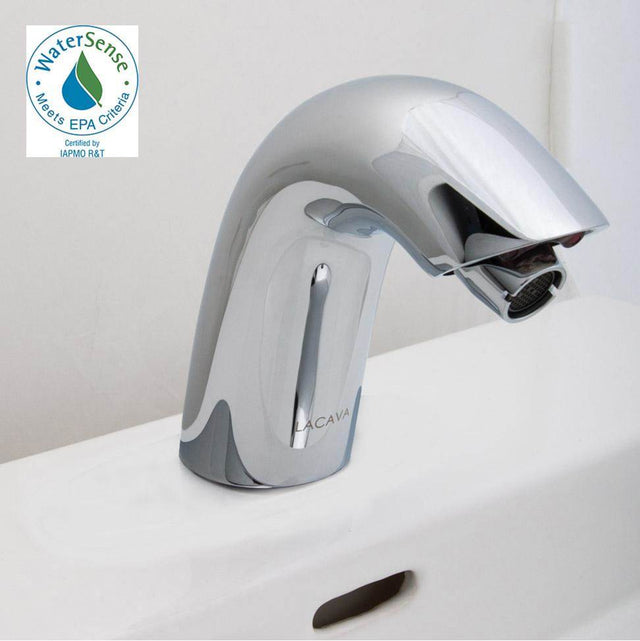 Lacava - Electronic Bathroom Sink faucet for cold or premixed water. Recommended mixing valves sold separately: EX20A or EX25A. SPOUT: 4 1/4'', H: 5''. - Titanium