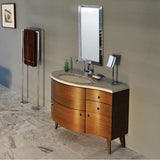 Lacava - Countertop for vanity FLO-F-42L, with a cut-out for Bathroom Sink 33LA,  42 1/2''W, 21 3/4''D, 1 1/4''H. - Matte White