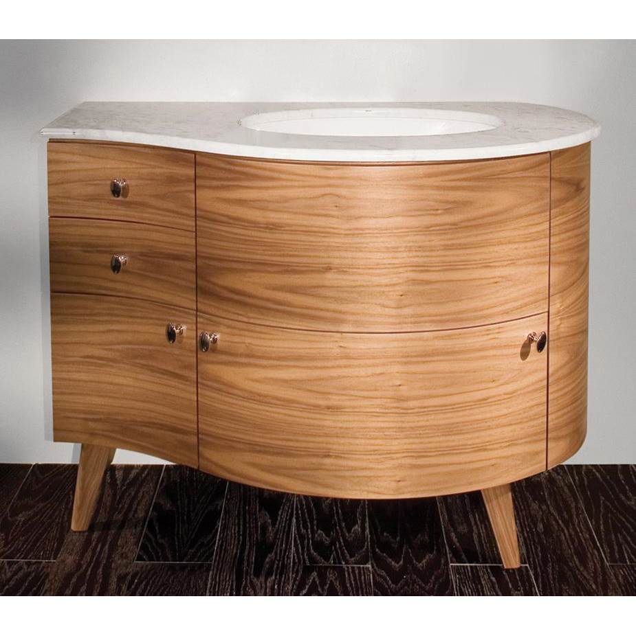 Lacava - Free-standing wood base with three drawers and one door, washbasin on the right, 42''W, 21 1/2''D, 31 1/2''H - Gloss Taupe