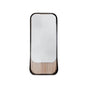 Lacava - Wall hung mirror with metal frame surround/shelf and fluted detailing - Matte Taupe