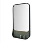 Lacava - Wall hung mirror with metal frame surround/shelf and fluted detailing - Matte Taupe