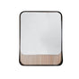 Lacava - Wall hung mirror with metal frame surround/shelf and fluted detailing - Matte Taupe