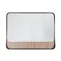 Lacava - Wall hung mirror with metal frame surround/shelf and fluted detailing - Matte Taupe